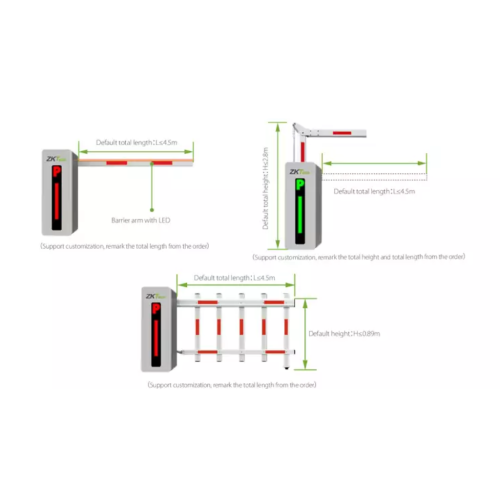 ZKTeco BGM545, автоматический шлагбаум с телескопической стрелой 4.5 м