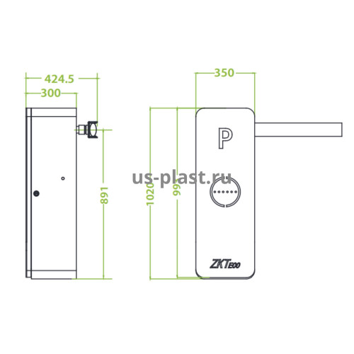 ZKTeco BGM1030 Wi-Fi автоматический шлагбаум с телескопической стрелой 3 м