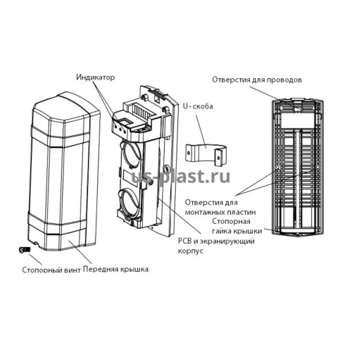 Фотоэлементы для шлагбаума ZKTeco PSA26 (фотоэлектрический двухлучевой детектор)